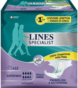 LINES SPECIALIST PANNOLONE A MUTANDA MEDIA 12 PEZZI