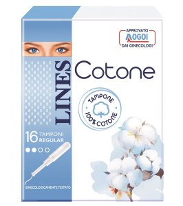 LINES COTONE TAMPONE REGULAR 16 PEZZI