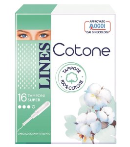 LINES COTONE TAMPONE SUPER 16 PEZZI