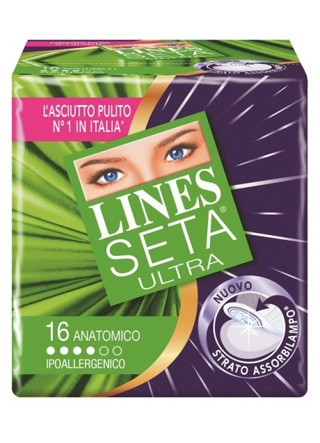 ASSORBENTE LINES SETA ULTRA ANATOMICO 16 PEZZI