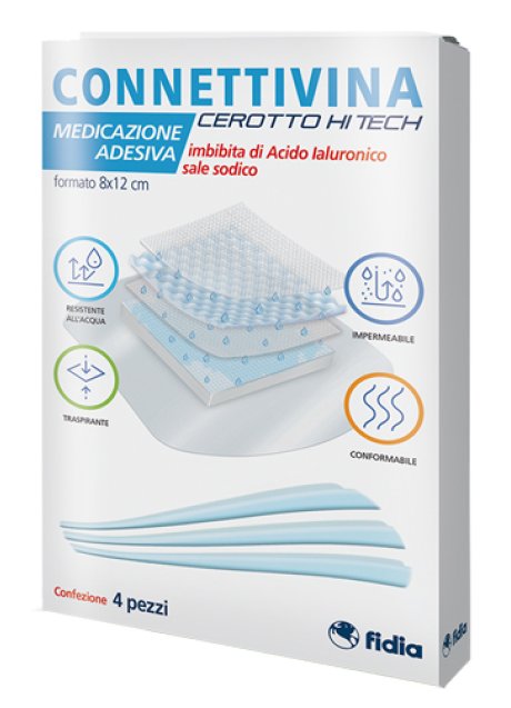 CEROTTO CONNETTIVINA HITECH 8 X 12 CM 4 PEZZI