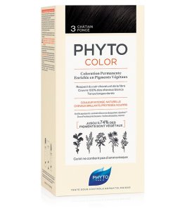 PHYTOCOLOR 3 CASTANO SCURO 1 LATTE + 1 CREMA + 1 MASCHERA +1 PAIO DI GUANTI