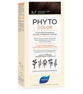 PHYTOCOLOR 5,7 CASTANO CHIARO TAB LATTE + CREMA + MASCHERA +1 PAIO DI GUANTI