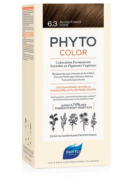 PHYTOCOLOR 6.3 BIONDO SCU DOR 1 LATTE + 1 CREMA + 1 MASCHERA+ 1 PAIO DI GUANTI