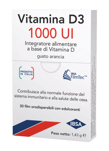 VITAMINA D3 IBSA 1000 UI 30 FILM ORALI