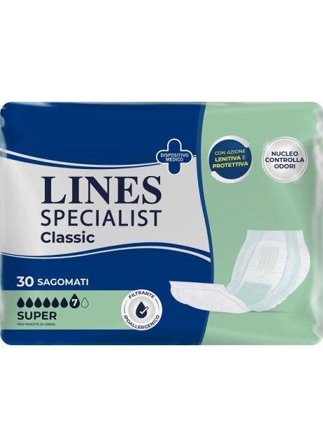 PANNOLONE LINES SPECIALIST CLASSIC SAGOMATO SUPER 30 PEZZI