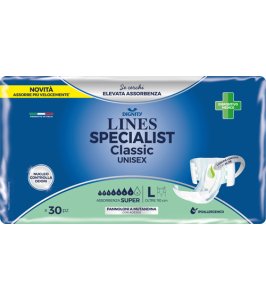 PANNOLONE MUTANDINA LINES SPECIALIST CLASSIC SUPER ULTRA MG30 PEZZI