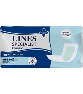 PANNOLONE LINES SPECIALIST CLASSIC RETTANGOLARE CON BARRIERACONTROL 30 PEZZI