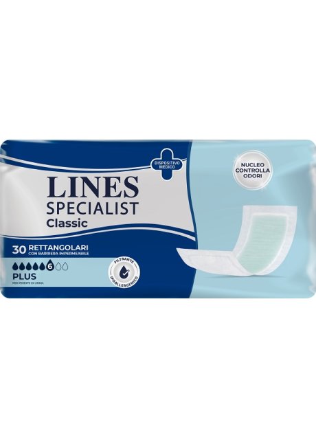 PANNOLONE LINES SPECIALIST CLASSIC RETTANGOLARE CON BARRIERACONTROL 30 PEZZI