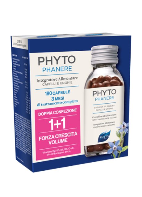 PHYTO PHYTOPHANERE 1 + 1 90 CAPSULE + 90 CAPSULE CONTENITOREDI VETRO