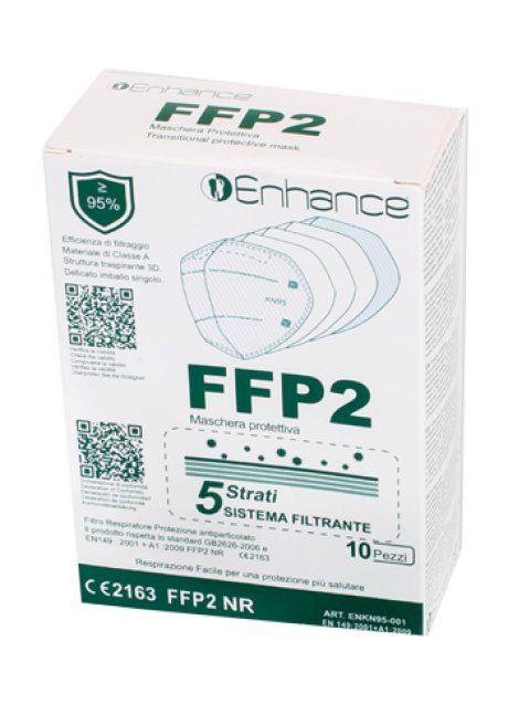 MASCHERINA FFP2 BIANCA ENHA 10PZ