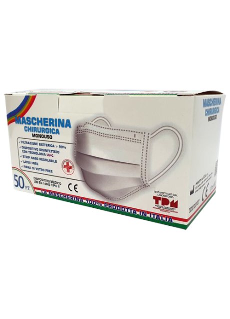 MASCHERINA CHIRURGICA GDA TIPO II TNT 3 STRATI 50 PEZZI