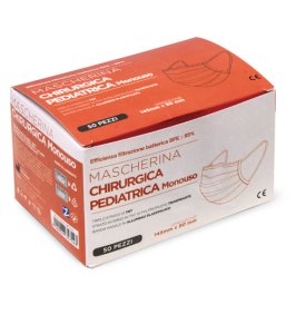 MASCHERINA CHIRURGICA MEDICALE MONOUSO PER BAMBINI 50 PEZZI