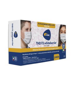 MASCHERINA CHIRURGICA THD MASK F3 WHITEBARRIER MULTI JUNIOR20 PEZZI