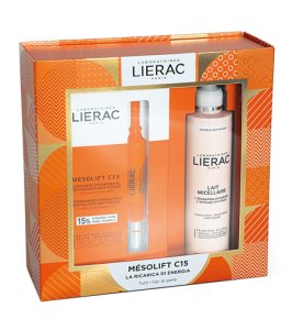 LIERAC COFANETTO NATALE MESOLIFT C15 CONCENTRATO 2 FIALE X 15 ML + DEMAQUILLANT LATTE 200 ML