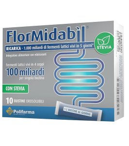 FLORMIDABIL RICARICA 10 BUSTINE CON STEVIA