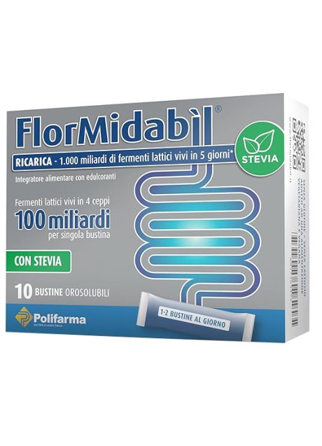 FLORMIDABIL RICARICA 10 BUSTINE CON STEVIA