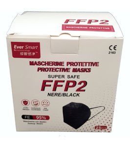 MASCHERINA PROTETTIVA HZ-KN95 NERA 25 PEZZI