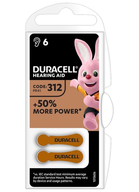 DURACELL EASY TAB 312 MARRONE BATTERIA PER APPARECCHIO ACUSTICO