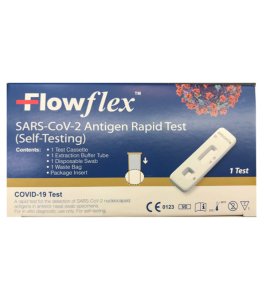 TEST ANTIGENICO RAPIDO COVID-19 FLOWFLEX AUTODIAGNOSTICO DETERMINAZIONE QUALITATIVA ANTIGENI SARS-COV-2 IN TAMPONI NASALI MEDIANTE IMMUNOCROMATOGRAFIA