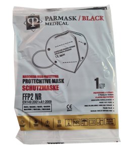 MASCHERINA PARMASK MEDICAL FFP2 BLACK 10 PEZZI