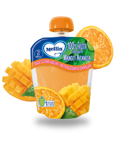 MELLIN POUCH ARANCIA MANGO 90G