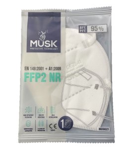 MASCHERINA FFP2 BIANCA MUSK 10PZ