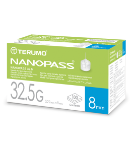 AGO PER PENNA DA INSULINA NANOPASS 32,5 GAUGE LUNGHEZZA 8 MM100 PEZZI
