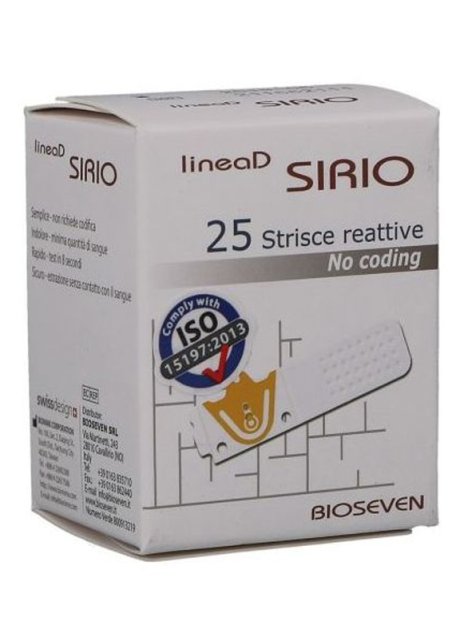 STRISCE MISURAZIONE GLICEMIA LINEA D SIRIO 25 PEZZI