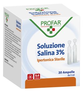 PROFAR SOLUZIONE IPERTONICA 3% 5 ML 20 PEZZI