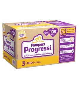 PAMPERS QU PROG MIDI 108PZ