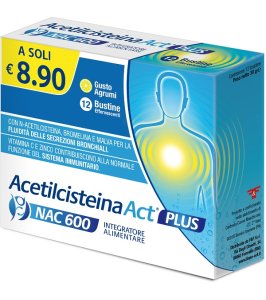 ACETILCISTEINA ACT 600 PLUS12B