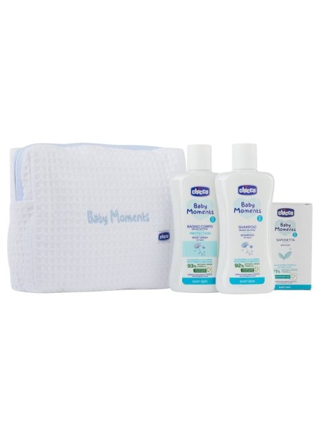 BM BEAUTY BAG ZIP AZZURRO 10616