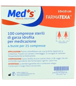 MEDS GARZA 12/8 10X10CM 100PZ