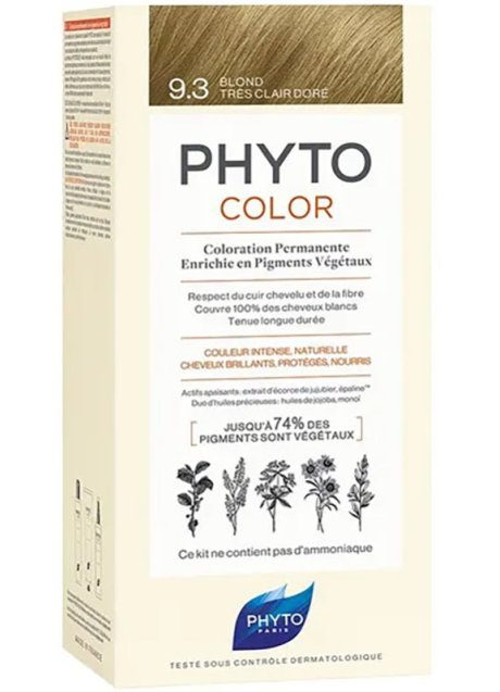 PHYTOCOLOR 9,3 BIONDO CHIARISSIMO DORATO LATTE 50 ML + CREMA50 ML + MASCHERA 12 ML
