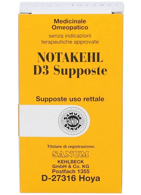 NOTAKEHL D3 10 SUPPOSTE 2G SANUM