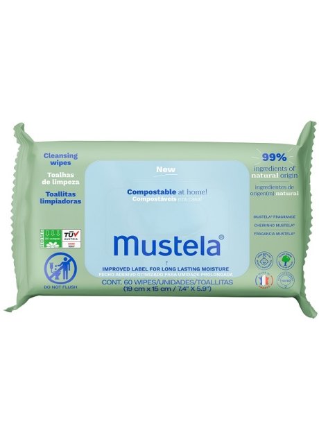 MUSTELA SALVIETTE COMPOST 60PZ