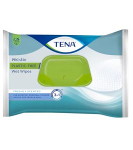 TENA WET WIPES PLASTIC FREE48P