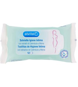 ALVITA SALVIETTINE PER IGIENE INTIMA 12 PEZZI