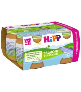 HIPP OMOG SALMONE/VERD 4X80G