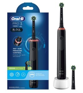 ORAL-B PRO 3 BLACK SPAZZOLINO ELETTRICO + 2 REFILL