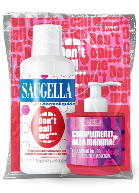 SAUGELLA BUNDLE DERMOLIQUIDO DON'T CALL ME 1 SAUGELLA DERMOLIQUIDO 500 ML CON ETICHETTA EDIZIONE LIMITATA + 1 MINISIZE SAMPLE CON PUMP 150 ML