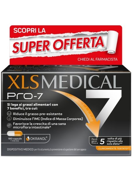 XLS MEDICAL PRO-7 180 CAPSULE TAGLIO PREZZO