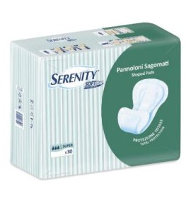 PANNOLONE PER INCONTINENZA SERENITY SOFTDRY SAGOMATO TRASPIRANTE FORMATO SUPER 30 PEZZI