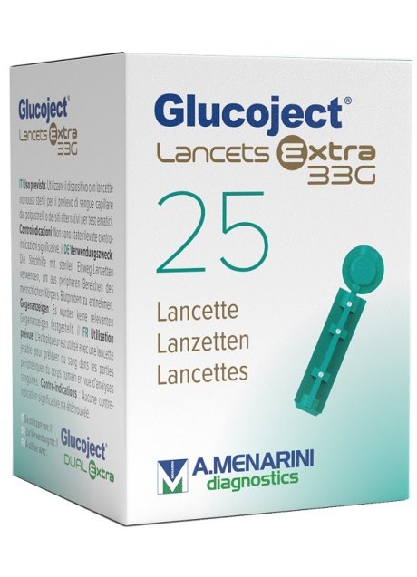LANCETTA PUNGIDITO GLUCOJET EXTRA GAUGE 33 25 PEZZI