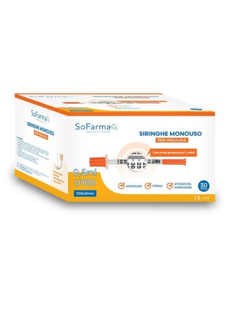 SIRINGA INSULINA 0,5ML 30PZ SF+