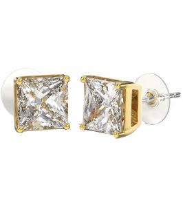 BJT381 ORECCHINO QUEEN MARGARET 8MM GOLD PLATED
