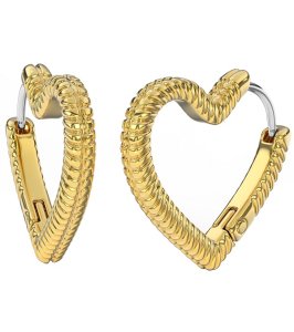 BJT399 ORECCHINO QUEEN JEZEBEL 18MM GOLD PLATED