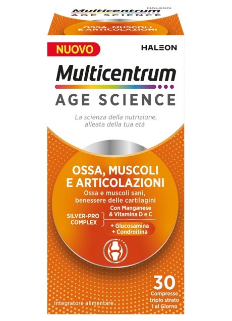 MULTICENTRUM AGE SCIENCE OSSA MUSCOLI ARTICOLAZIONI 30 COMPRESSE