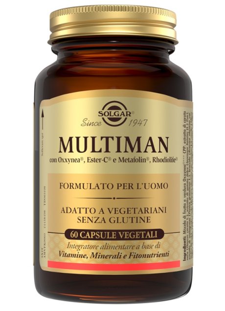 MULTIMAN 60 CAPSULE VEGETALI SENZA GLUTINE